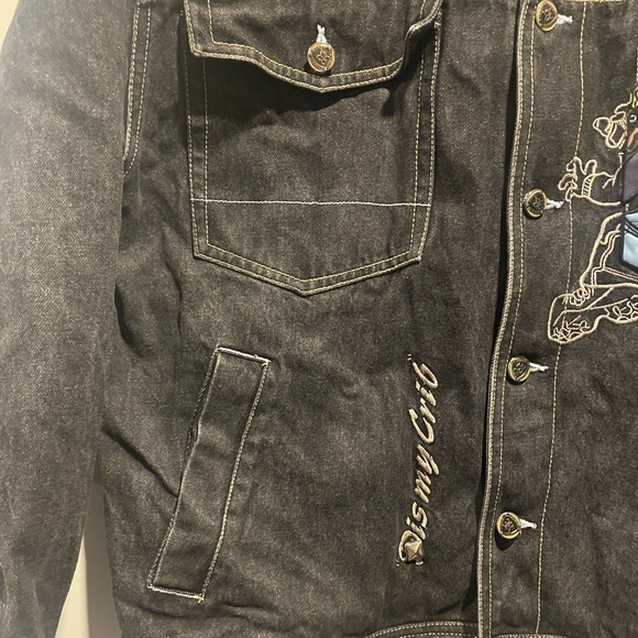 Raw Blue Men's Vintage Black Denim Jean Jacket - Picture 5 of 5
